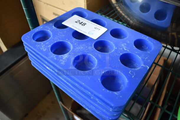6 Blue 12 Cup Silform Pan Liners. 10.5x7.5x1. 6 Times Your Bid! - Image 2 of 3