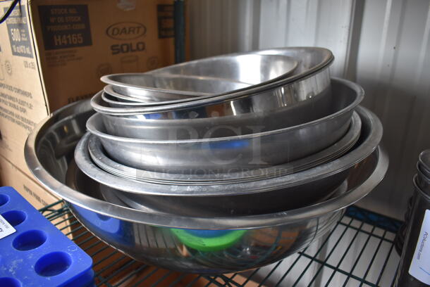 14 Various Metal Bowls. Includes 11x11x4. 14 Times Your Bid! - Image 2 of 3