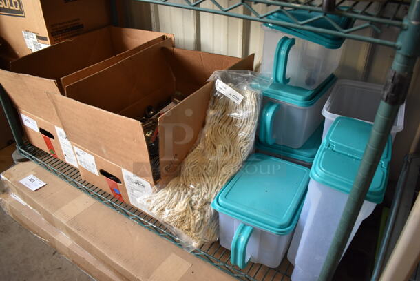 ALL ONE MONEY! Tier Lot of Various Items Including Poly Containers and Utensils