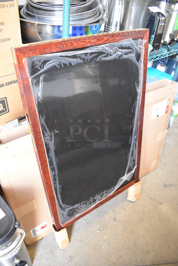 2 BRAND NEW IN BOX! Uline H-5903 Black Markerboard A Frame Sidewalk Signs. 24x4x42. 2 Times Your Bid! - Image 2 of 5