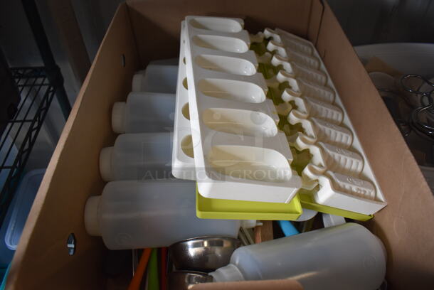 ALL ONE MONEY! Tier Lot of Various Items Including Drop In Bins, Sign Letters and Poly Condiment Bottles - Image 2 of 6
