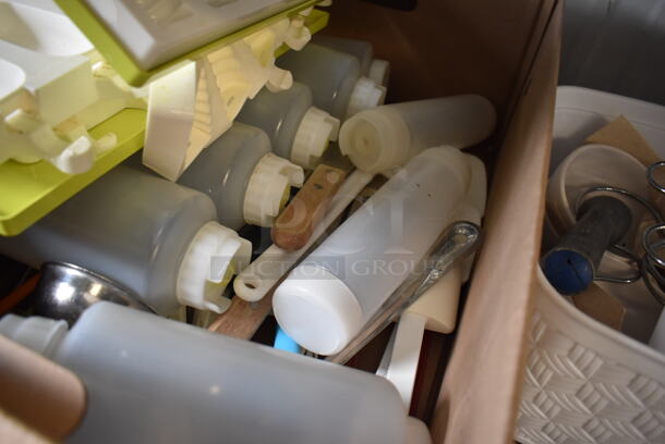 ALL ONE MONEY! Tier Lot of Various Items Including Drop In Bins, Sign Letters and Poly Condiment Bottles - Image 3 of 6