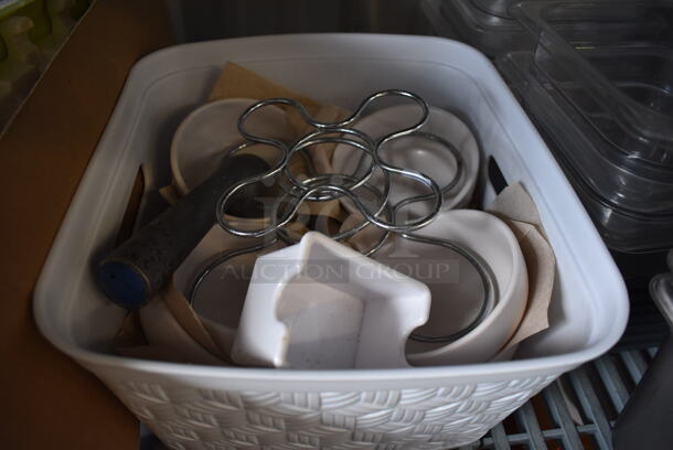 ALL ONE MONEY! Tier Lot of Various Items Including Drop In Bins, Sign Letters and Poly Condiment Bottles - Image 4 of 6