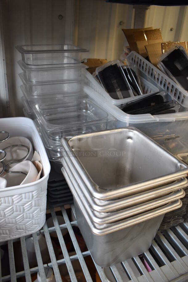 ALL ONE MONEY! Tier Lot of Various Items Including Drop In Bins, Sign Letters and Poly Condiment Bottles - Image 5 of 6