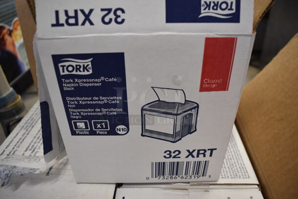 4 BRAND NEW IN BOX! Tork Xpressnap Black and Clear Poly Napkin Dispensers. 6.5x6.5x6.5. 4 Times Your Bid! - Image 4 of 5
