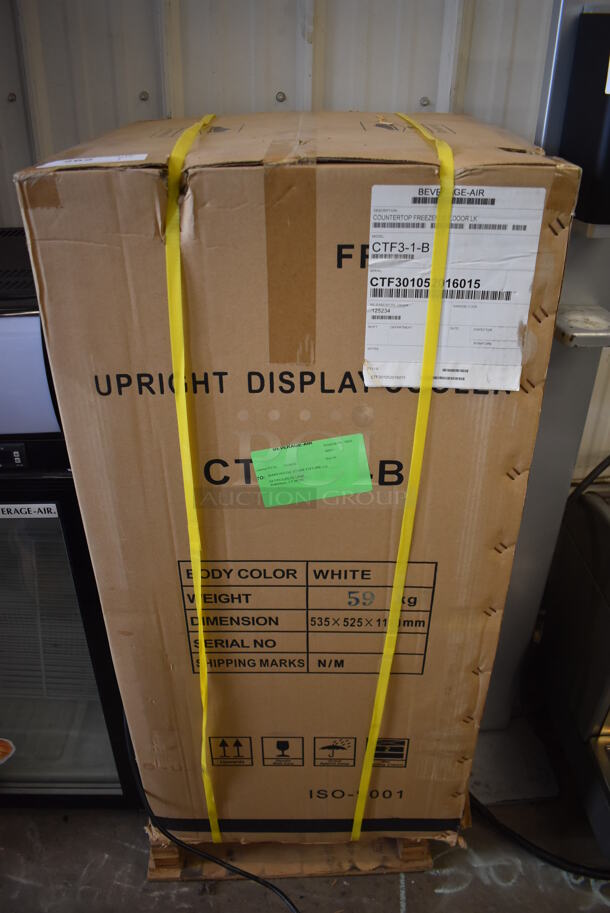 BRAND NEW! Beverage Air CTF3-1-B Metal Commercial Mini Freezer Merchandiser. Stock Picture Used As Gallery. 115 Volts, 1 Phase. 19x18x40 - Image 2 of 4
