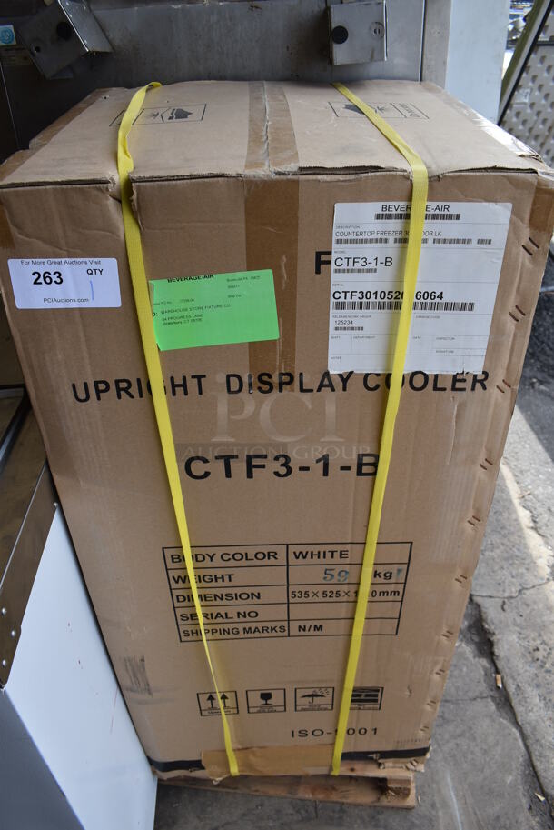 BRAND NEW! Beverage Air CTF3-1-B Metal Commercial Mini Freezer Merchandiser. Stock Picture Used As Gallery. 115 Volts, 1 Phase. 19x18x40 - Image 2 of 5
