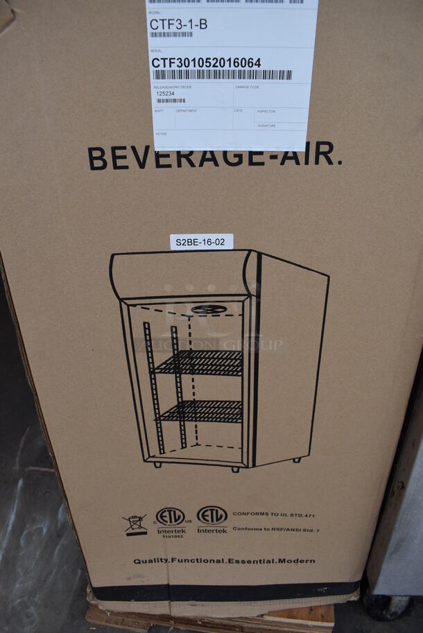 BRAND NEW! Beverage Air CTF3-1-B Metal Commercial Mini Freezer Merchandiser. Stock Picture Used As Gallery. 115 Volts, 1 Phase. 19x18x40 - Image 4 of 5