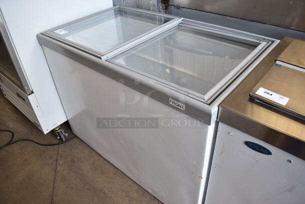 Metal Commercial Chest Freezer Merchandiser w/ Sliding Lids. 115 Volts, 1 Phase. 48x28x34. Tested and Does Not Power On - Image 2 of 5