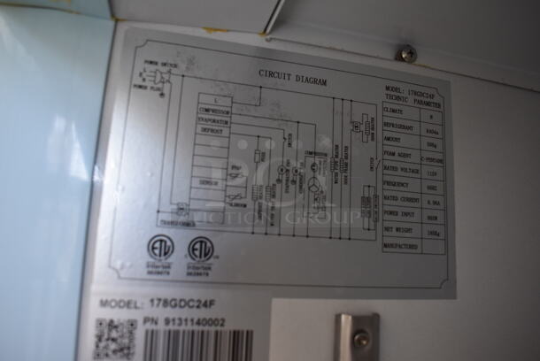 Avantco 178GDC24F Metal Commercial Single Door Reach In Freezer Merchandiser w/ Poly Coated Racks on Commercial Casters. 115 Volts, 1 Phase. 31x33x86. Tested and Working! - Image 5 of 5