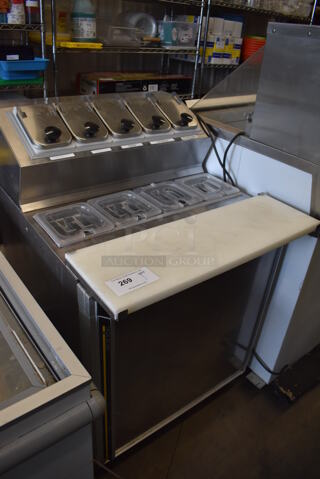 Silver King SKF2A Stainless Steel Commercial Prep Table w/ Drop Ins and Lids. 115 Volts, 1 Phase. 27x31.5x40. Tested and Working!