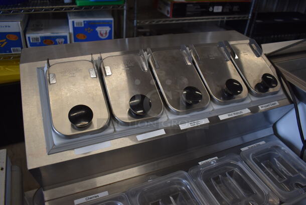 Silver King SKF2A Stainless Steel Commercial Prep Table w/ Drop Ins and Lids. 115 Volts, 1 Phase. 27x31.5x40. Tested and Working! - Image 2 of 6
