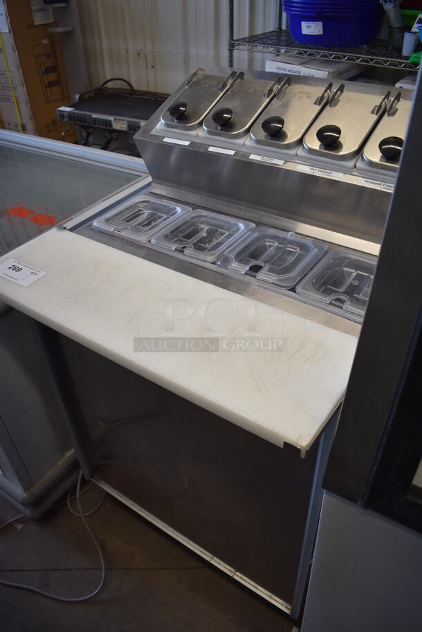 Silver King SKF2A Stainless Steel Commercial Prep Table w/ Drop Ins and Lids. 115 Volts, 1 Phase. 27x31.5x40. Tested and Working! - Image 4 of 6