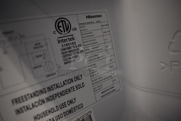 2022 Hisense WMS017M6XBE Metal Mini Cooler. 115 Volts, 1 Phase. 17.5x18x19. Tested and Working! - Image 5 of 5