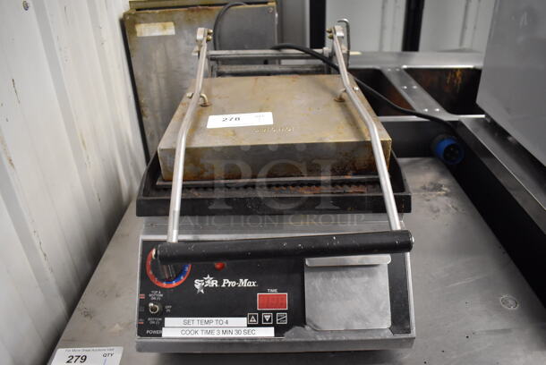 Star Pro Max Stainless Steel Commercial Countertop Panini Press. 208 Volts, 1 Phase. 15x24.5x15.5 - Image 1 of 6