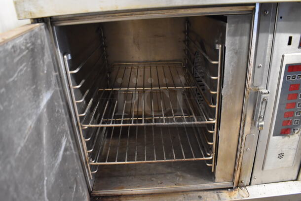 Stainless Steel Commercial Single Door Heated Holding Cabinet on Commercial Casters. 208-460 Volts. 30x25.5x30.  - Image 4 of 5