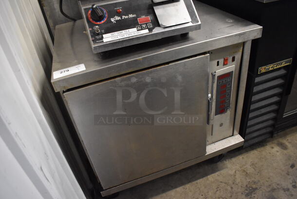 Stainless Steel Commercial Single Door Heated Holding Cabinet on Commercial Casters. 208-460 Volts. 30x25.5x30.  - Image 5 of 5
