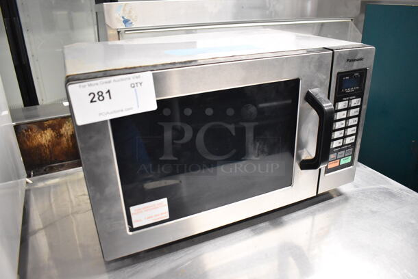 Panasonic NE-1054F T Stainless Steel Commercial Countertop Microwave Oven. 120 Volts, 1 Phase. 20x13x12 - Image 3 of 5