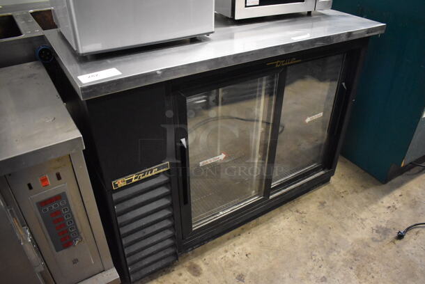 True TBB-24-48G-SD Metal Commercial 2 Door Back Bar Cooler Merchandiser. 115 Volts, 1 Phase. 49x24x36. Tested and Powers On But Does Not Get Cold