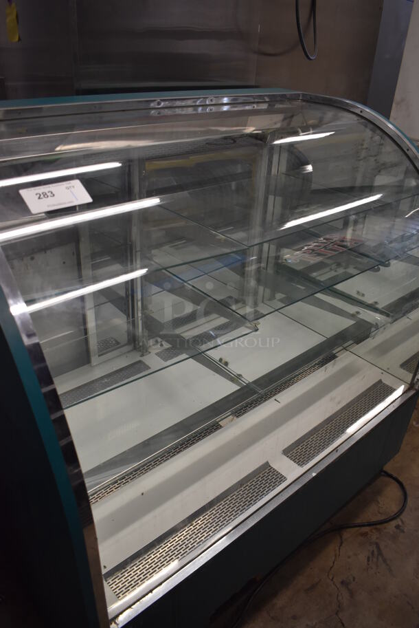 Metal Commercial Floor Style Display Case Merchandiser. 48x32x50. Tested and Does Not Power On - Image 2 of 4