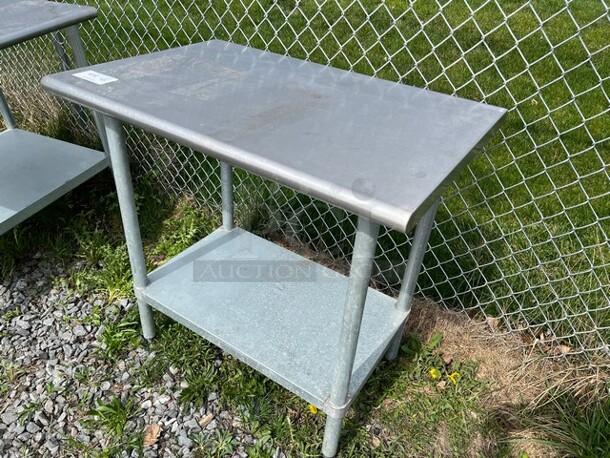 Stainless Steel Table w/ Metal Under Shelf. 36x24x36 - Image 2 of 3