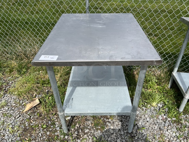 Eagle Stainless Steel Table w/ Metal Under Shelf. 36x30x35 - Image 4 of 4
