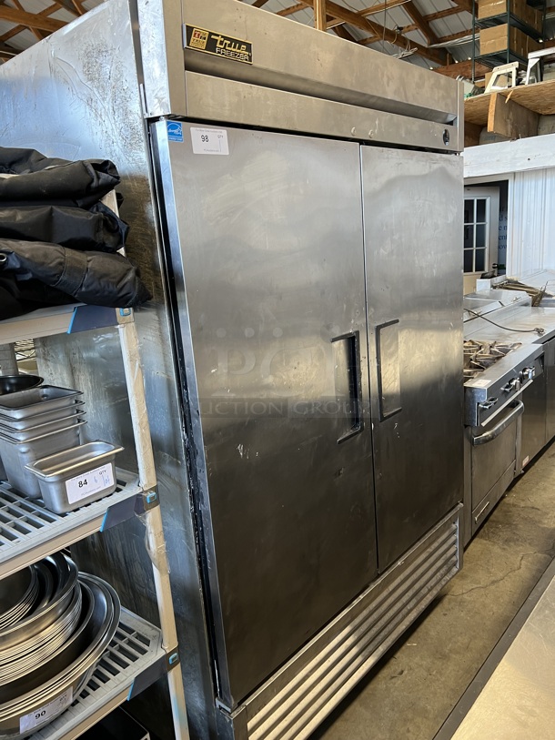 2015 True T-49F ENERGY STAR Stainless Steel Commercial 2 Door Reach In Freezer on Commercial Casters. 115 Volts, 1 Phase. 54x30x84. Tested and Does Not Power On - Image 1 of 7