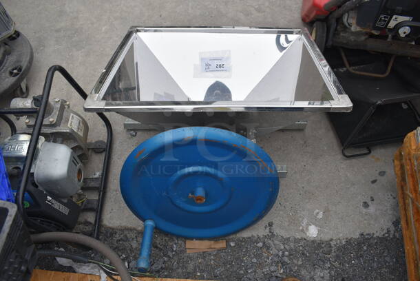 Metal Gravity Feed Hopper. 25x21x16 - Image 1 of 5