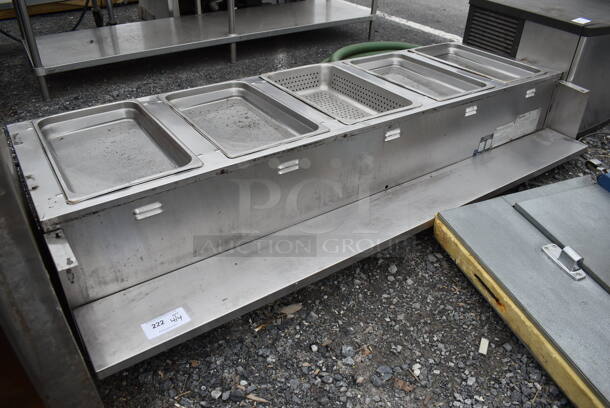 Eagle Stainless Steel Commercial Natural Gas Powered 5 Bay Steam Table. No Legs. 80x30.5x18.5 - Image 1 of 4