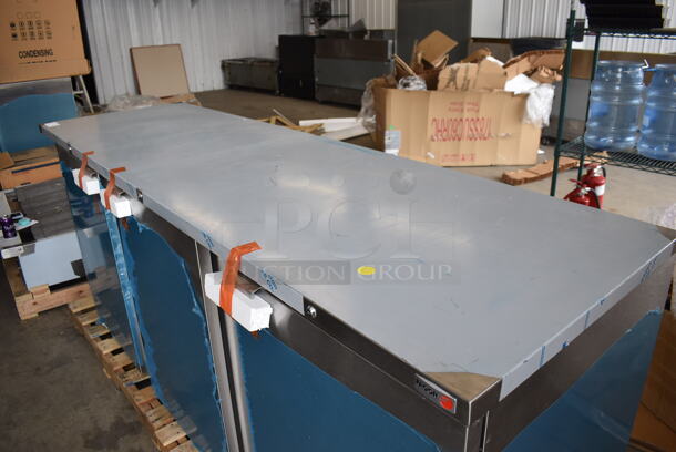 BRAND NEW IN BOX! 2016 Fagor FBB-95-S-SLP-GR Stainless Steel Commercial 3 Door Undercounter Cooler. 115 Volts, 1 Phase. 96x29x37. Tested and Working! - Image 2 of 9