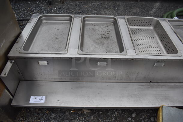 Eagle Stainless Steel Commercial Natural Gas Powered 5 Bay Steam Table. No Legs. 80x30.5x18.5 - Image 2 of 4