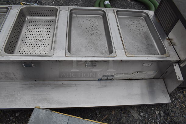 Eagle Stainless Steel Commercial Natural Gas Powered 5 Bay Steam Table. No Legs. 80x30.5x18.5 - Image 3 of 4