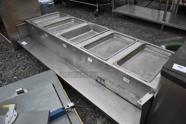 Eagle Stainless Steel Commercial Natural Gas Powered 5 Bay Steam Table. No Legs. 80x30.5x18.5 - Image 4 of 4