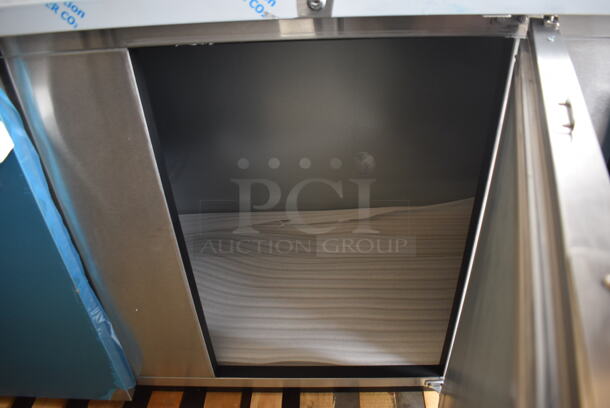 BRAND NEW IN BOX! 2016 Fagor FBB-95-S-SLP-GR Stainless Steel Commercial 3 Door Undercounter Cooler. 115 Volts, 1 Phase. 96x29x37. Tested and Working! - Image 8 of 9