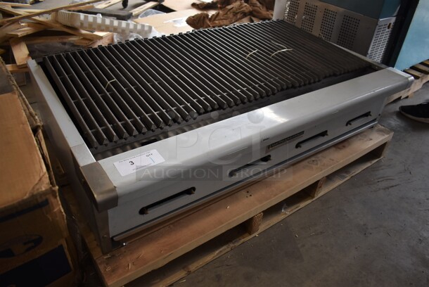 BRAND NEW! American Range ARRB-48 Stainless Steel Commercial Countertop Natural Gas Powered Charbroiler Grill. 48x30x10. Tested and Working!