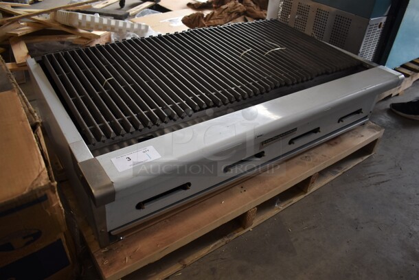 BRAND NEW! American Range ARRB-48 Stainless Steel Commercial Countertop Natural Gas Powered Charbroiler Grill. 48x30x10. Tested and Working! - Image 1 of 6