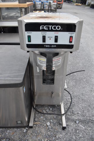 Fetco TBS-21A Stainless Steel Commercial Countertop Coffee Machine w/ Metal Brew Basket. 120 Volts, 1 Phase. 12x18x36