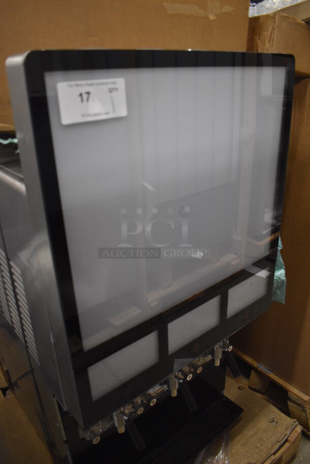 BRAND NEW! Cornelius VIPER E 3 Stainless Steel Commercial Countertop 3 Flavor Slushie Machine w/ Pentair Water Filter and Hoses. 230 Volts, 1 Phase. 24x34x43.5. Tested and Working! - Image 3 of 11