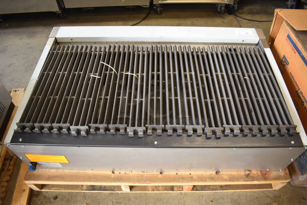 BRAND NEW! American Range ARRB-48 Stainless Steel Commercial Countertop Natural Gas Powered Charbroiler Grill. 48x30x10. Tested and Working! - Image 4 of 6