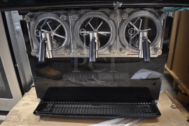 BRAND NEW! Cornelius VIPER E 3 Stainless Steel Commercial Countertop 3 Flavor Slushie Machine w/ Pentair Water Filter and Hoses. 230 Volts, 1 Phase. 24x34x43.5. Tested and Working! - Image 4 of 11