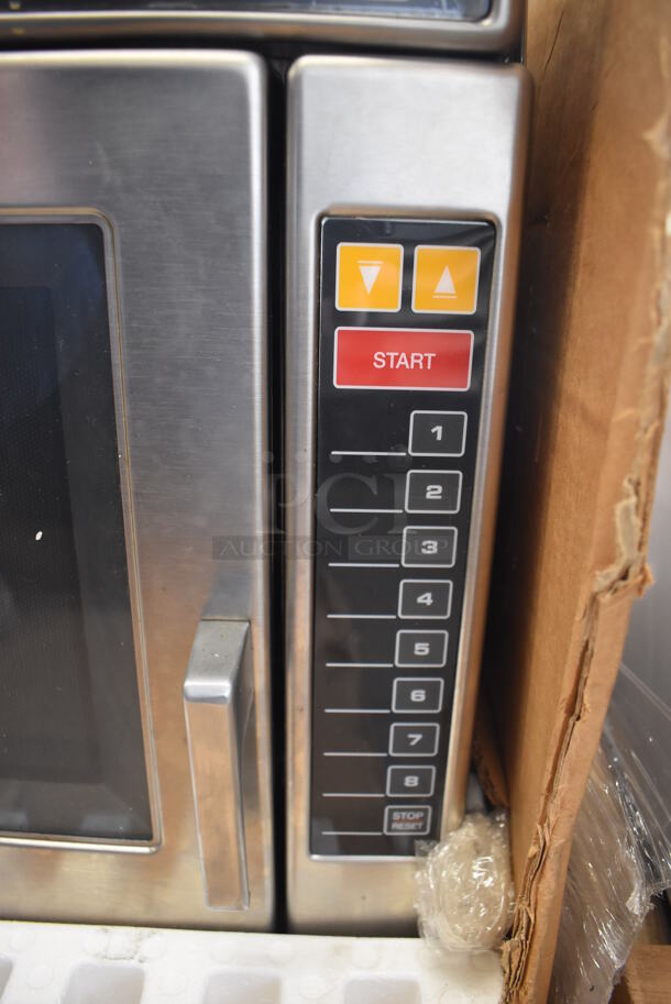 BRAND NEW IN BOX! Amana CMA2000 Stainless Steel Commercial Countertop Microwave Oven. 208 Volts, 1 Phase. 19x21x20. Tested and Working! - Image 3 of 10