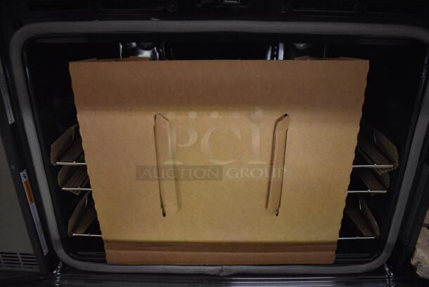 BRAND NEW SCRATCH AND DENT! Whirlpool W10796087B Stainless Steel Commercial Electric Powered Single Door Wall Mount Convection Oven. See Pictures For Glass Damage. 30x25x28.5 - Image 5 of 8