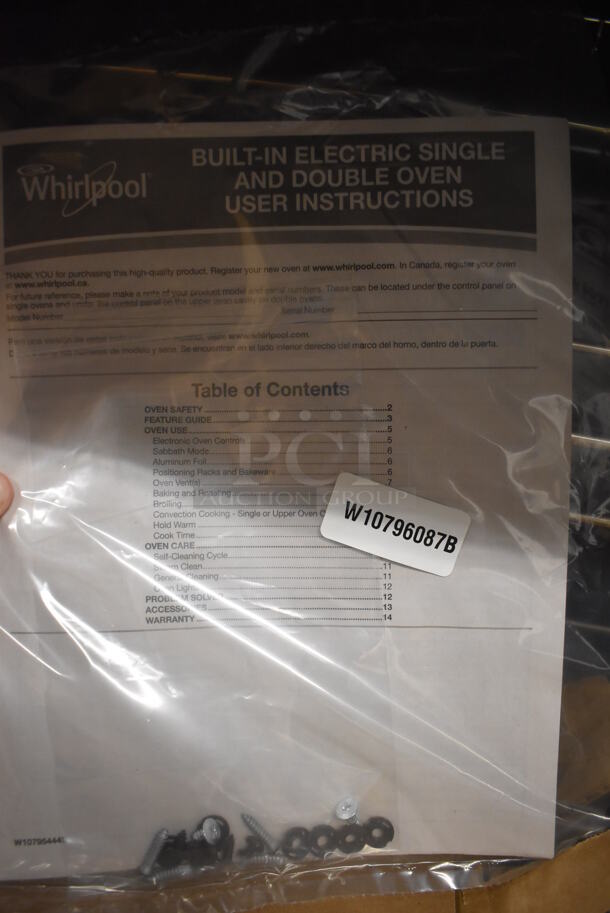 BRAND NEW SCRATCH AND DENT! Whirlpool W10796087B Stainless Steel Commercial Electric Powered Single Door Wall Mount Convection Oven. See Pictures For Glass Damage. 30x25x28.5 - Image 7 of 8
