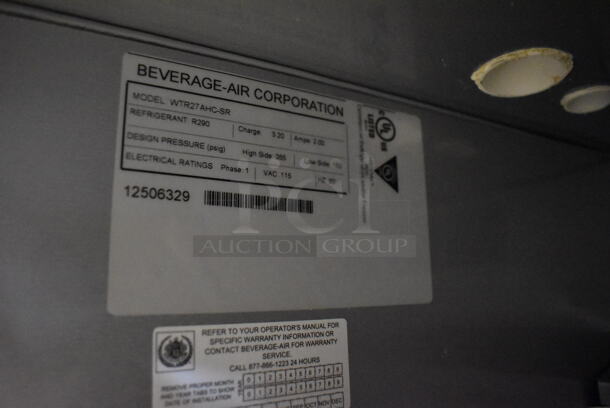 BRAND NEW! Beverage Air WTR27AHC-SR Stainless Steel Commercial Single Door Undercounter Cooler. 115 Volts, 1 Phase. 27x30x30. Tested and Working! - Image 6 of 8