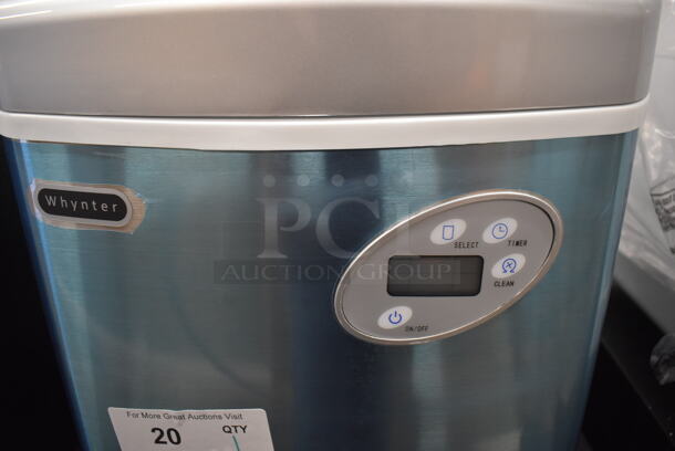 BRAND NEW SCRATCH AND DENT! Whynter IMC-491DC Stainless Steel Commercial Countertop Portable Ice Maker. 115 Volts, 1 Phase. 14x17x16. Tested and Working! - Image 5 of 7