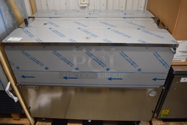 BRAND NEW! Beverage Air ST49HC-S Stainless Steel Commercial Portable Milk Cooler on Commercial Casters. 115 Volts, 1 Phase. 49x31x41. Tested and Working! - Image 1 of 6