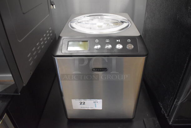 BRAND NEW SCRATCH AND DENT! Whynter ICM-201SB Stainless Steel Commercial Countertop Ice Cream Maker. 110-120 Volts, 1 Phase. 10x12x12. Tested and Working!
 - Image 1 of 9