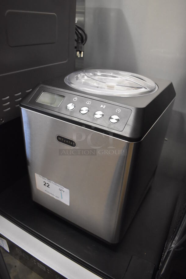 BRAND NEW SCRATCH AND DENT! Whynter ICM-201SB Stainless Steel Commercial Countertop Ice Cream Maker. 110-120 Volts, 1 Phase. 10x12x12. Tested and Working!
 - Image 2 of 9