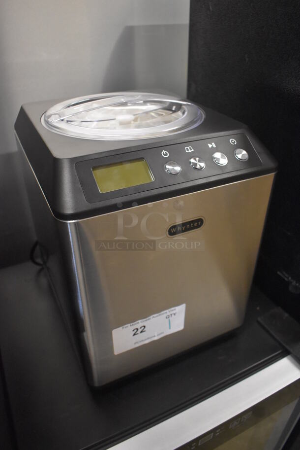 BRAND NEW SCRATCH AND DENT! Whynter ICM-201SB Stainless Steel Commercial Countertop Ice Cream Maker. 110-120 Volts, 1 Phase. 10x12x12. Tested and Working!
 - Image 3 of 9