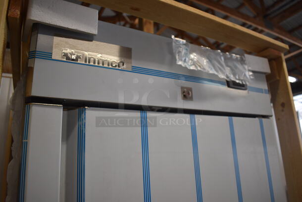 BRAND NEW IN CRATE! Infrico AN23 Stainless Steel Commercial Single Door Reach In Cooler w/ Poly Coated Racks on Commercial Casters. 115 Volts, 1 Phase. 26x30x84. Tested and Working! - Image 3 of 6